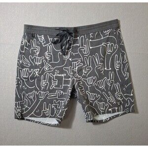Roark The Chiller Series Rad Board Shorts Mens 34x7 Peace Sign Kevin Butler